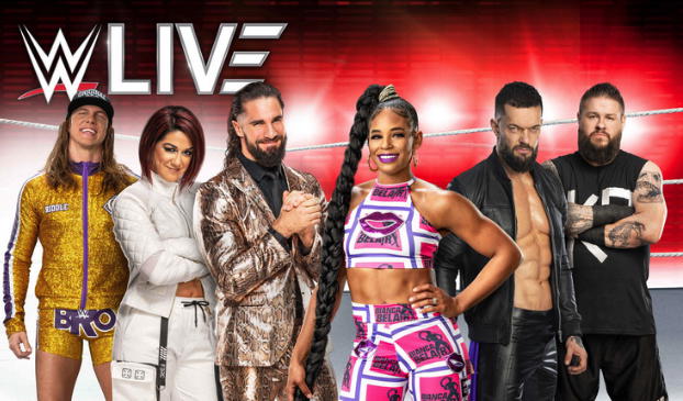 See "The Original Bro" Matt Riddle, "The Role Model" Bayley, Seth"Freakin'"Rollins, WWE RAW Women's Champion: "The EST of the WWE" Bianca Belair, Finn Bálor, Kevin Owens and more when WWE Live returns to the United Kingdom, Northern Ireland, and France in April 2023! (Photo Credit: WWE)