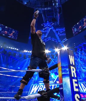 WWE Hall of Famer: "Stone Cold" Steve Austin wrestled for the first time in 19 years at "WWE WrestleMania 38: Night 1" against "The Prize Fighter" Kevin Owens.  (Photo Credit: WWE)