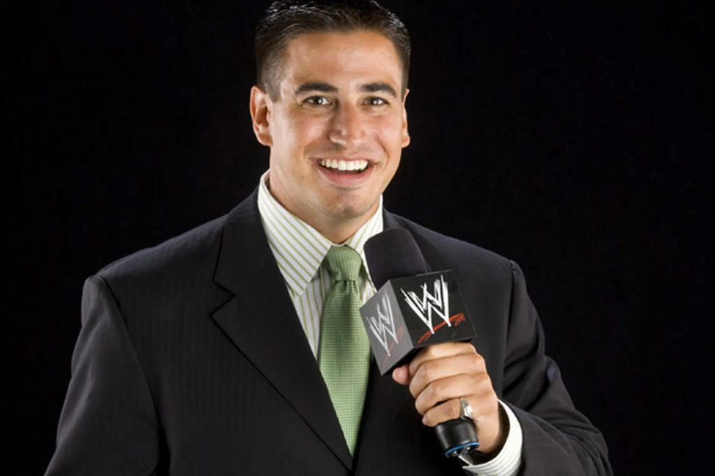 Justin hopes to have a long career as a WWE Ring Announcer and then possibly work with the creative team.  (Photo Credit: WWE)