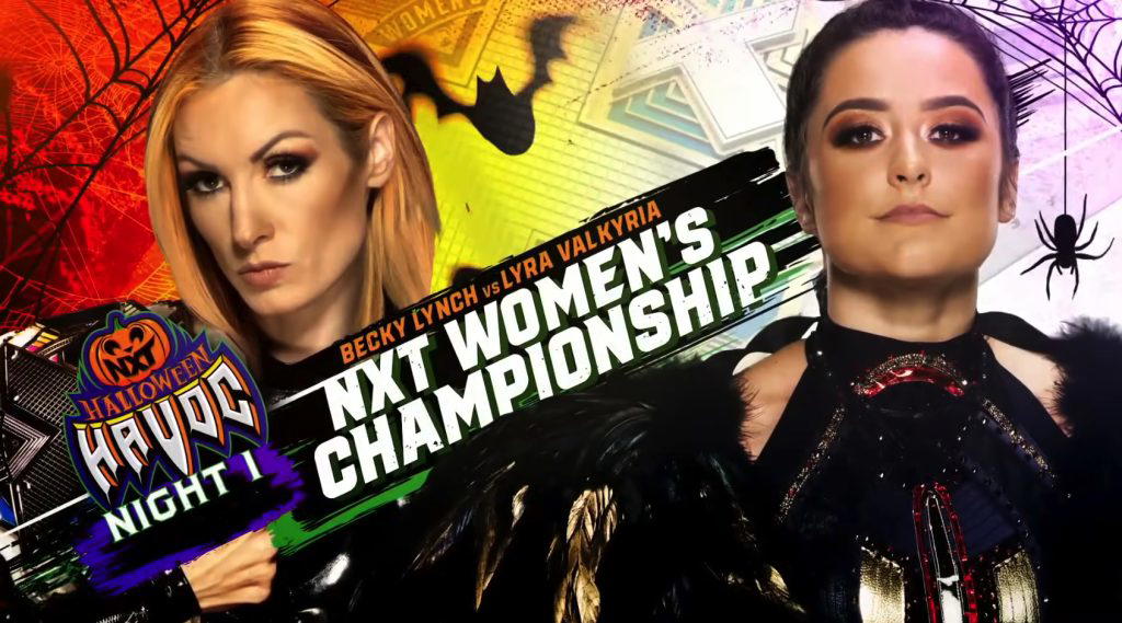 NXT Women's Champion: "The Man" Becky Lynch defends the title against Lyra Valkyria tonight on NXT Halloween Havoc 2023: Night 1.  (Photo Credit: WWE)