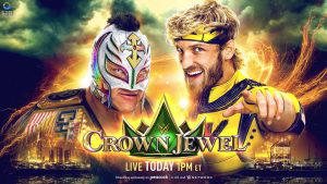Rey Mysterio defends the WWE United States Championship against Logan Paul today at "WWE Crown Jewel 2023". (Photo Credit: WWE)