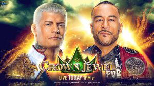"The American Nightmare" Cody Rhodes goes one-on-one with "Senor Money in the Bank" Damian Priest today at "WWE Crown Jewel 2023". (Photo Credit: WWE)