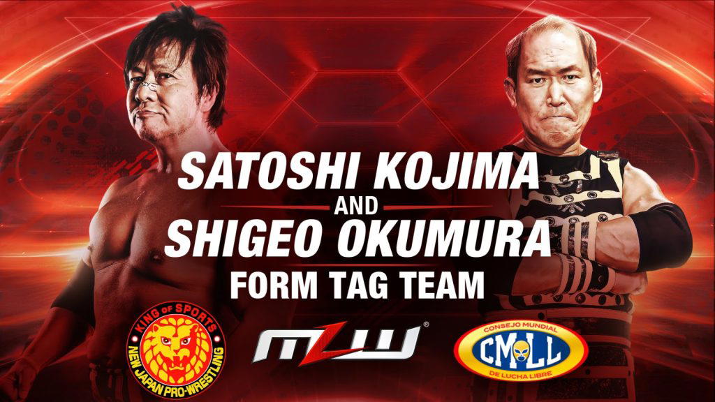 As part of the MLW, NJPW and CMLL alliance, Satoshi Kojima and Shigeo Okumura have formed a tag team. (Photo Credit: MLW)
