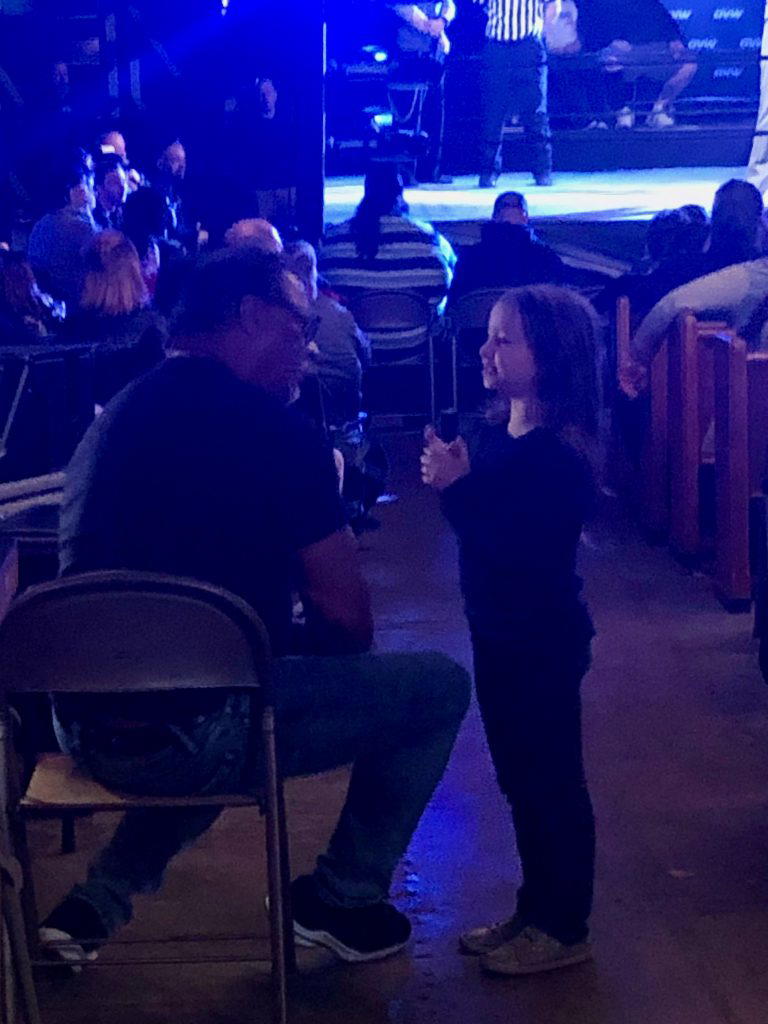 A young fan talks to Al Snow during OVW Indianapolis Invasion. (Photo Credit: Michael Weaver, Jr./WU Online)