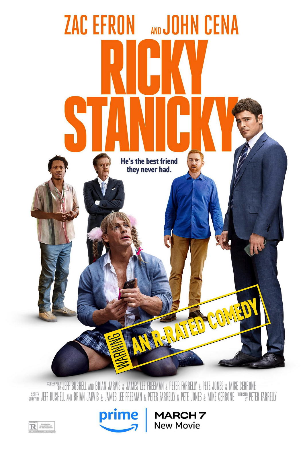 The official movie poster for RICKY STANICKY, starring Zac Efron and John Cena. (Photo Credit: Amazon MGM Studios)